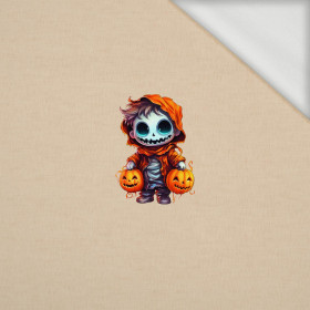 Skeleton and pumpkin cute halloween wz.8  - panel (60cm x 50cm) dzianina pętelkowa