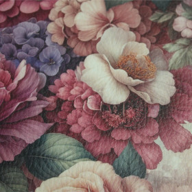 34cm - FLOWERS M. 2 - dickes geprägtes Kunstleder