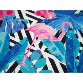 TROPISCHE FLAMINGOS - Viskose-Jersey WE210