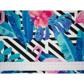 TROPISCHE FLAMINGOS - Viskose-Jersey WE210