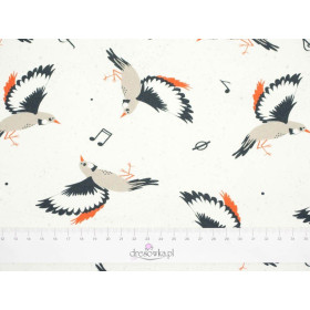 50CM VOGELGESANG / altweiß - bio single jerset mit Elastan TE210 Sommersweat