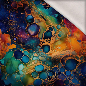 alcohol ink wz.12 - Wintersweat angeraut mit Elastan ITY