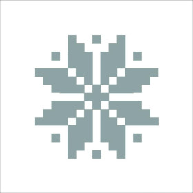 KISSENPANEL -  ALPIN BLUME / grau 