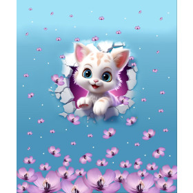 ANIMALS CRACKED wz.1 (cat) - panel (60cm x 50cm) Panama 220g