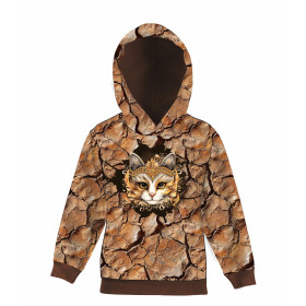 ANIMALS CRACKED wz.4 (cat) - panel (60cm x 50cm) SINGLE JERSEY 