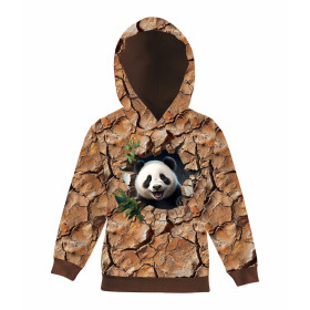 ANIMALS CRACKED wz.4 (panda) - panel (60cm x 50cm) SINGLE JERSEY 