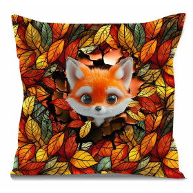 ANIMALS CRACKED wz.7 (FOX) - panel (60cm x 50cm) Wintersweat angeraut mit Elastan ITY