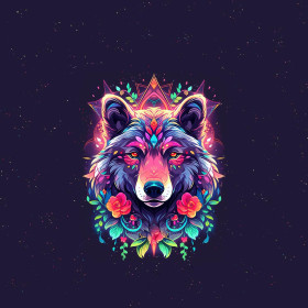 ANIMALS MANDALA wz.6 (bear) - panel (60cm x 50cm) 