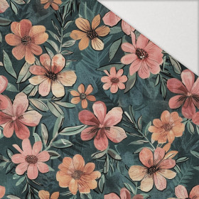 AUTUMN FLOWERS MS. 1 - Hydrophober angerauter Wintersweat