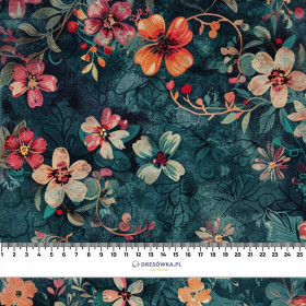 AUTUMN FLOWERS MS. 5 - Wintersweat angeraut mit Elastan ITY