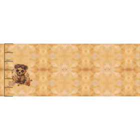 BEAR STEAMPUNK FOREST M. 1 - panoramisches Paneel (60cm x 140cm) Viskose-Jersey 