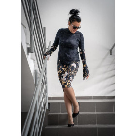 ANTHURIUM - Kleid-Panel krepp