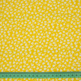 BUNTE BLUMEN / gelb (YELLOW) - Viskose Webware