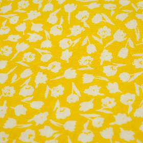 BUNTE BLUMEN / gelb (YELLOW) - Viskose Webware