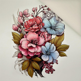 BOUQUET OF FLOWERS WZ.8 - Panel (60cm x 50cm)  Polster- Velours