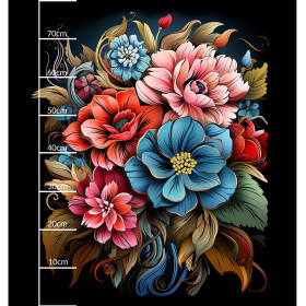 BOUQUET OF FLOWERS WZ.1 - Paneel (75cm x 80cm) Wasserabweisende Webware