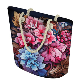 BOUQUET OF FLOWERS WZ.3 - Paneel (75cm x 80cm) Wintersweat angeraut mit Elastan ITY