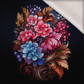 BOUQUET OF FLOWERS WZ.3 - Paneel (75cm x 80cm) Wintersweat angeraut mit Elastan ITY