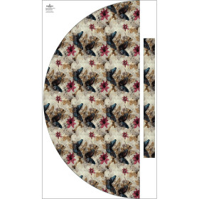 Maxirock Panel - Viskose Jersey/ Butterfly & flowers wz.14