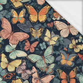 Butterfly & Flowers wz.5- Single Jersey mit Elastan ITY