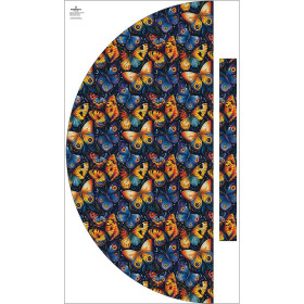 Maxirock Panel - krepp/ Butterfly flowers wz.7