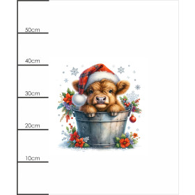 Christmas animal wz. 2 - panel (60cm x 50cm) Wintersweat angeraut mit Elastan ITY