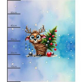 Christmas animal wz. 3 - Panel (60cm x 50cm)  Polster- Velours