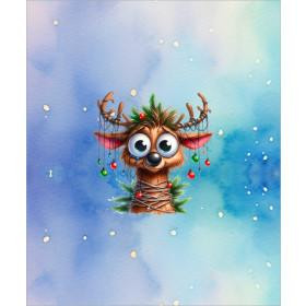 Christmas animal wz. 6 - Panel (60cm x 50cm)  Polster- Velours