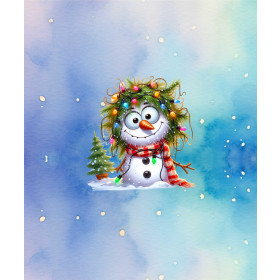 Christmas animal wz. 8 - panel (60cm x 50cm) Wintersweat angeraut mit Elastan ITY