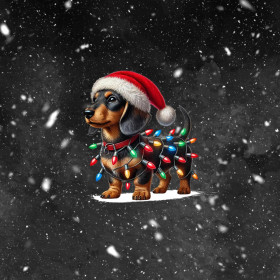 CHRISTMAS DOG M. 3 - PANEL (60cm x 50cm)