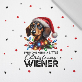 CHRISTMAS DOG M. 4 - panel (60cm x 50cm)   Baumwoll Webware