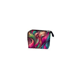 XL Tasche mit Utensilientasche 2 in 1 - COLORFUL FEATHERS - Nähset