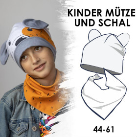 PAPIER-SCHNITTMUSTER - MÜTZE UND SCHAL