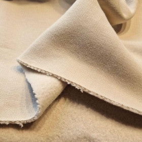 D-207 STROH BEIGE - Wintersweat angeraut D300