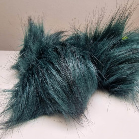 Kunstfell Pompon 12 cm - DARK TEAL