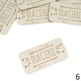 Label „DLA CIEBIE'' 2,5x5 cm - Farben nach Wahl / Farben nach Wahl