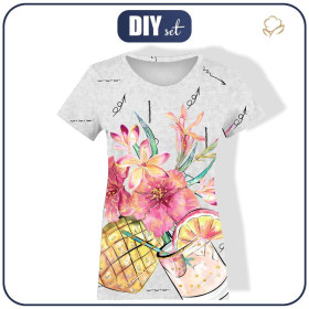 DAMEN T-SHIRT - ANANAS DRINK - Single Jersey