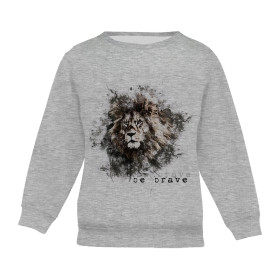 Kinder-Sweatshirts (NOE) - BE BRAVE (BE YOURSELF) / M-01 melange hellgrau - Sommersweat
