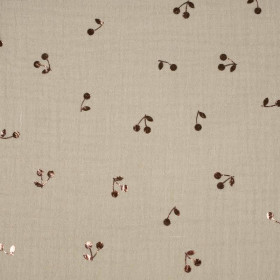 GOLDENE KIRSCHEN / beige - Baumwoll Musselin