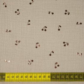 GOLDENE KIRSCHEN / beige - Baumwoll Musselin