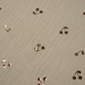 GOLDENE KIRSCHEN / beige - Baumwoll Musselin