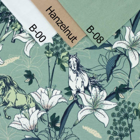 PFERDE UND VANILLEBLUMEN / modern mint - Sommersweat 