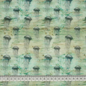 SCHATTEN / OCTOPUS Ms. 1 (MEERESGRUND) - panoramisches Paneel  Sommersweat (60cm x 155cm)