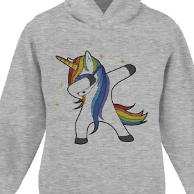 Jogginganzug für Kinder (OSLO) - DABBING EINHORN / M-01 melange hellgrau - Sommersweat