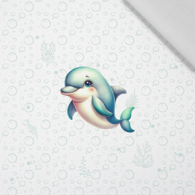DOLPHIN (SEA ANIMALS M. 2) - Paneel (60cm x 50cm)  Baumwoll Webware