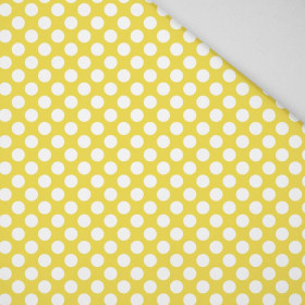 WEIßE TUPFEN / gelb - HOME DECOR PREMIUM Webware