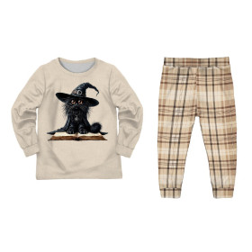 KINDERPYJAMAS "MIKI" - HALLOWEEN CAT m 4 - Nähset