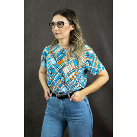 AZTEC MIX / Rosa - Viskose-Jersey mit Elastan