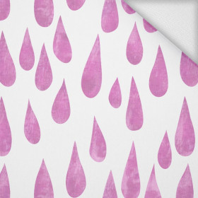 GROßE TROPFEN (rosa) / weiß  - sommersweat 