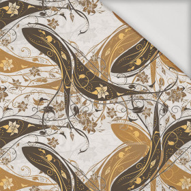 BLUMEN Motiv 3 (gold) - Viskose Jersey